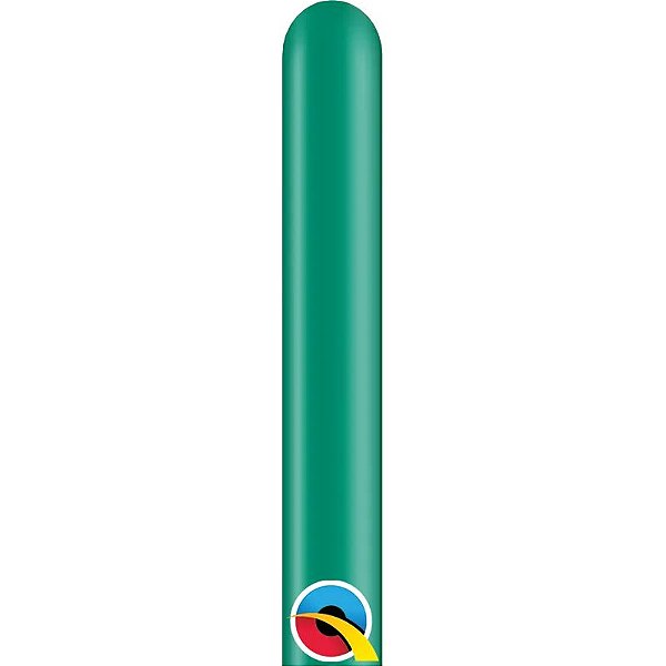 Balão Qualatex 260 Q - Pak Verde Esmeralda - Liso Látex - 50 Un