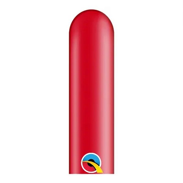 Balão Qualatex 260 Q - Pak Vermelho Rubi - Liso Látex - 50 Un
