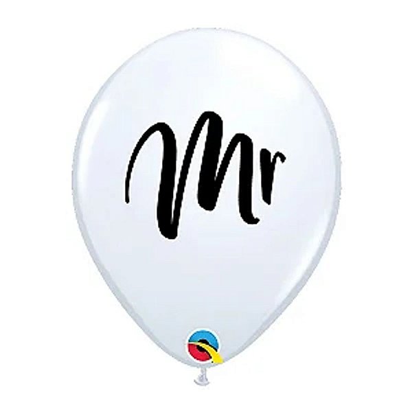 Balão Qualatex 11" - Qx Party Balloon Estampado - Mr. - 6 Un