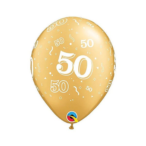 Balão Qualatex 11" - Qx Party Balloon Estampado - 50 - 6 Un