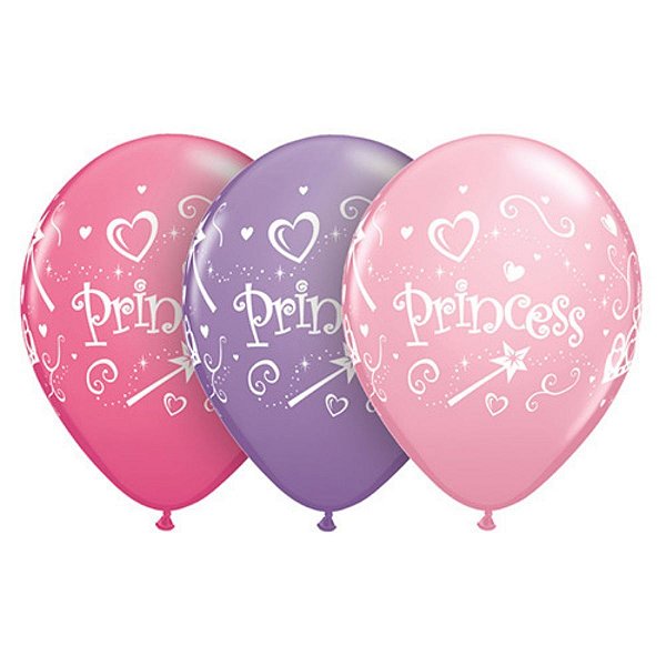 Balão Qualatex 11" - Qx Party Balloon Estampado - Princess - 6 Un