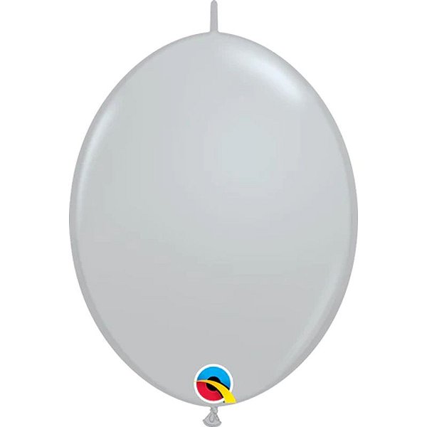 Balão Qualatex 6" - Q-Link Cinza - Liso Látex - 50 Un