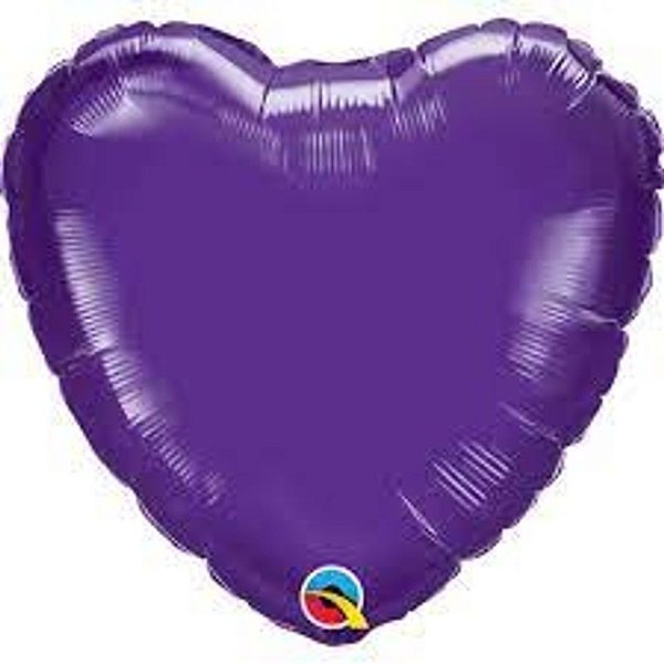 Balão Qualatex 18" - Coração - Roxo Quartzo Metalizado Liso - 1 Un