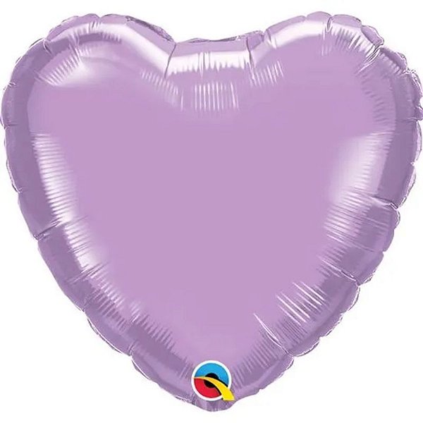 Balão Qualatex 09" - Coração - Lavanda Perolado Metalizado Liso - 1 Un