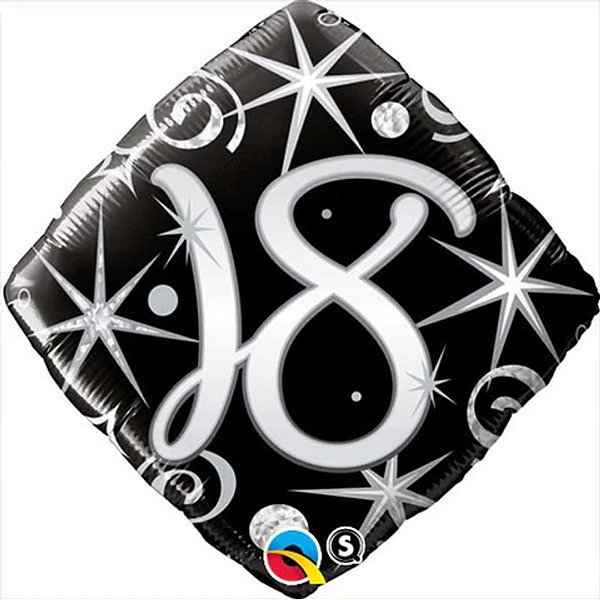 Balão Qualatex 18" - Diamante - 18-Faíscas E Espirais - 1 Un