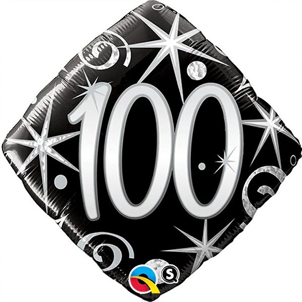 Balão Qualatex 18" - Diamante - 100-Faíscas E Espirais - 1 Un