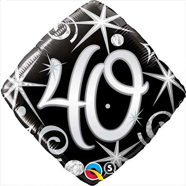 Balão Qualatex 18" - Diamante - 40-Faíscas E Espirais - 1 Un
