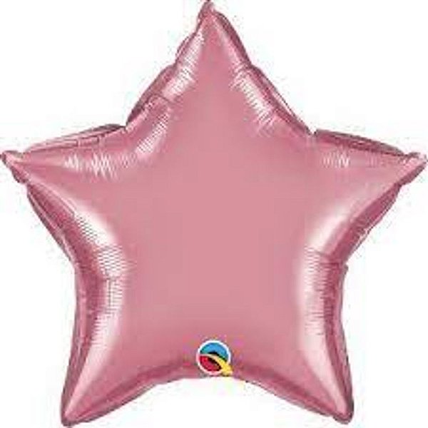 Balão Qualatex 20" - Estrela Solto - Chrome Malva - 1 Un