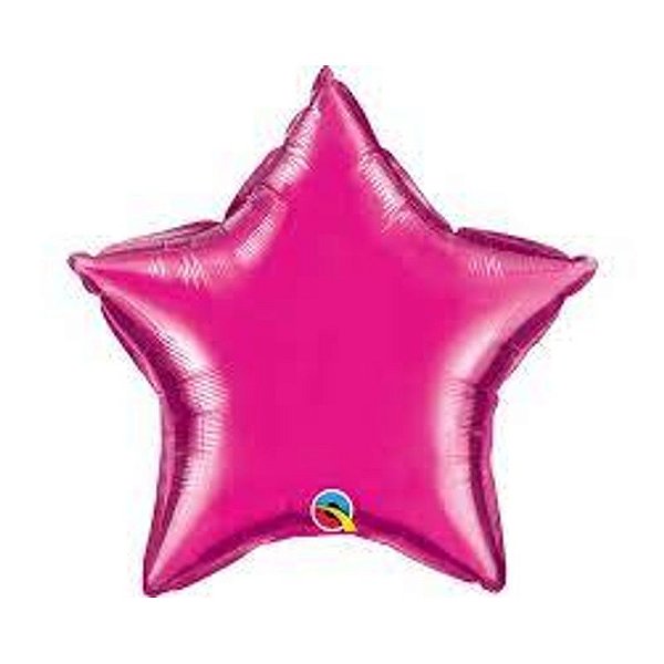 Balão Qualatex 09" - Estrela - Magenta Metalizado Liso - 1 Un