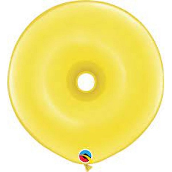 Balão Qualatex 16" - Geo Amarelo Citrico - Liso Látex Donut - 25 Un
