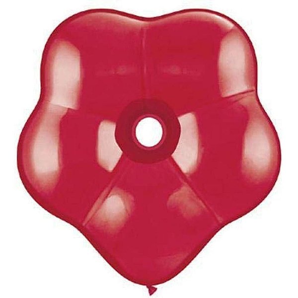Balão Qualatex 16" - Geo Vermelho Rubi - Liso Látex Blossom - 25 Un