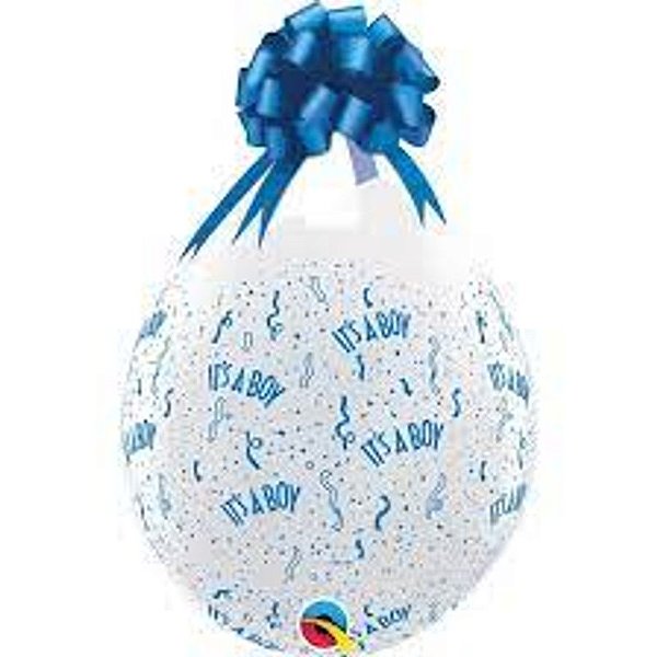 Balão Qualatex 18" - Transparente - It'S A Boy - 25 Un