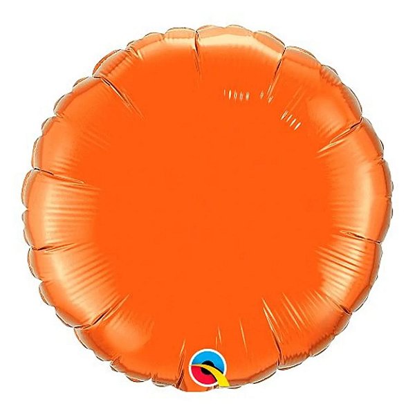 Balão Qualatex 18" - Redondo - Laranja Metalizado Liso - 1 Un