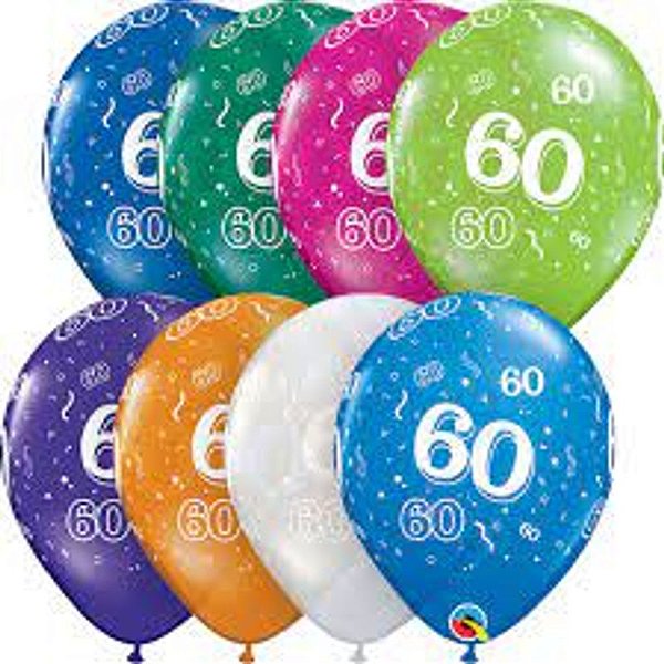 Balão Qualatex 11" - Redondo Sortido Joia - 60 A-R - 50 Un