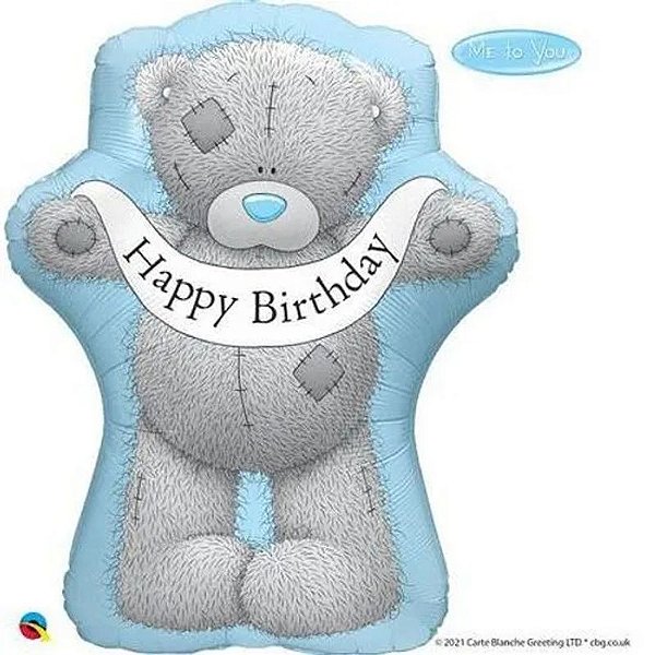 Balão Qualatex 36" - Shape - Tatty Teddy-Birthday Bandeira - 1 Un