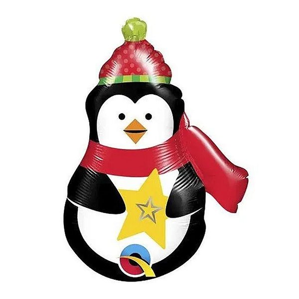 Balão Qualatex 14" - Shape Solto - Pinguim Preciosa - 1 Un