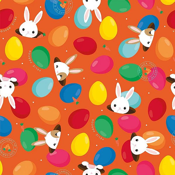 Folha Poli Coelho Sai da Toca Laranja 69x89 - 25 Un