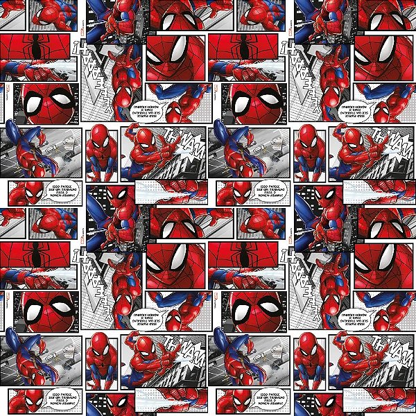 Folha Licenciado Spider Man Quadrinhos 69x89 - 25 Un
