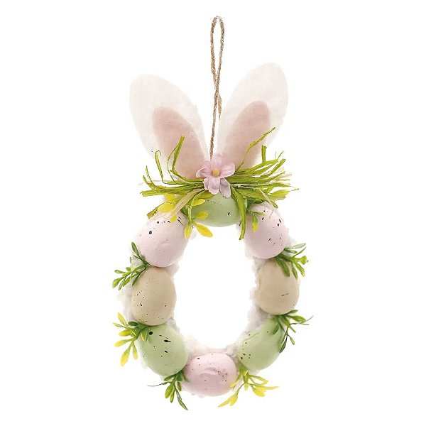 Guirlanda Decorativa com Ovos e Orelhas Coelho - 1 Un