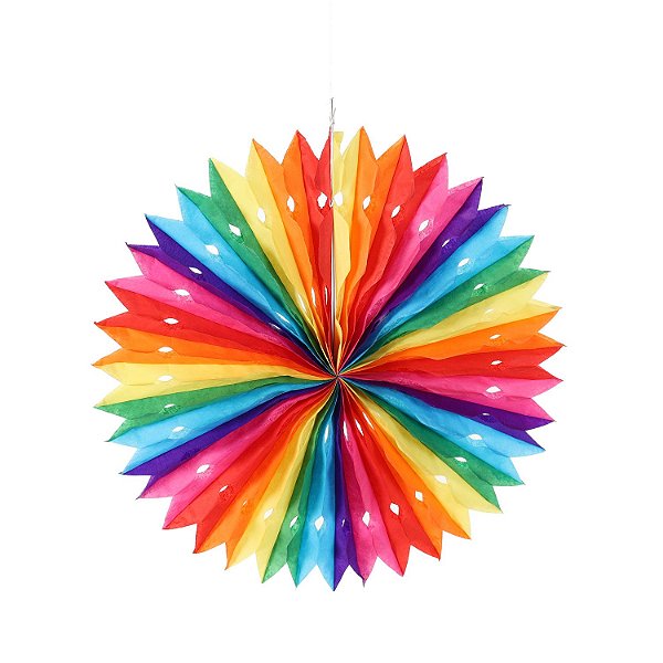 Guirlanda Junina Colorida Redonda 40cm  - 1 Un