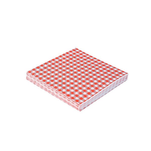Guardanapos de Papel Folha Dupla 24cm Vermelho - 20 Un