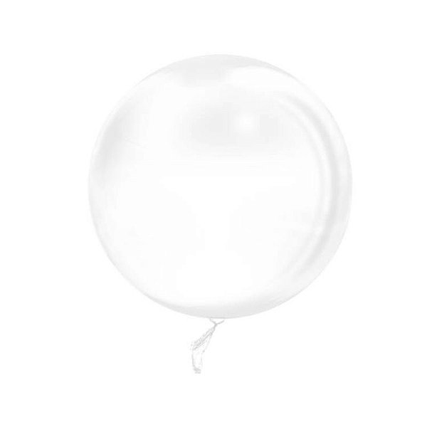 Balão Bolha 10" - Silver Plastic - 20 Un