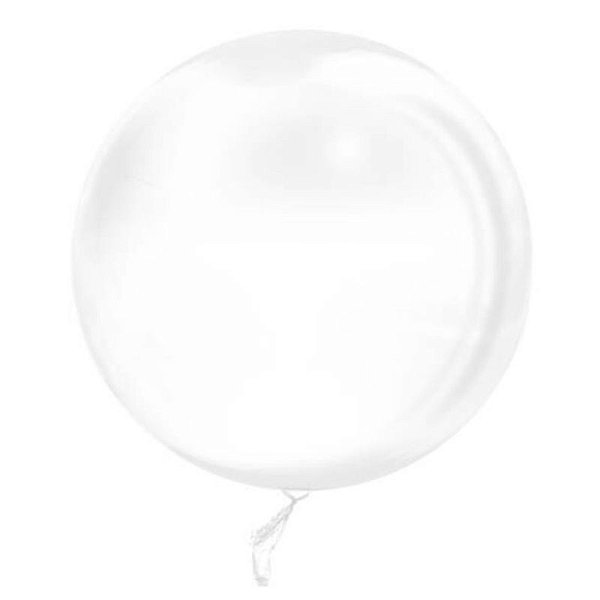 Balão Bolha 24" - Silver Plastic - 1 Unidade