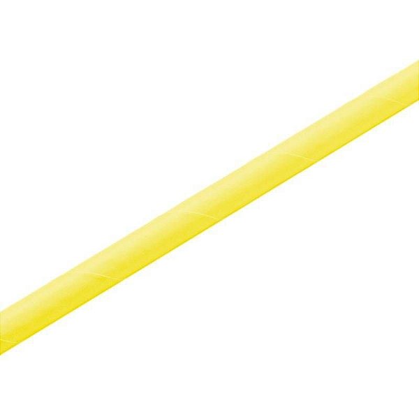Canudo de Papel Liso 19,5cm Amarelo - 12 Un