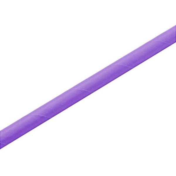 Canudo de Papel Liso 19,5cm Roxo - 12 Un