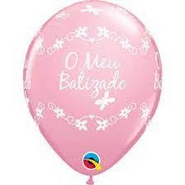 Balão Qualatex 11" - Qx Party Balloon Estampado - O Meu Bautizado-Borb - 6 un
