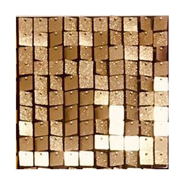 Painel Metalizado Quadrado Mágico Shimmer Wall 30x30cm Dourado Glitter Brilhante - 1 Un