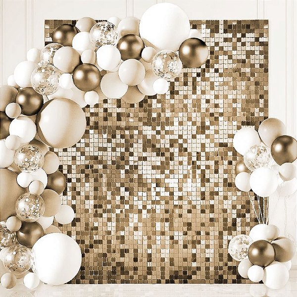 Painel Metalizado Quadrado Mágico Shimmer Wall 30x30cm Cobre Fosca - 1 Un