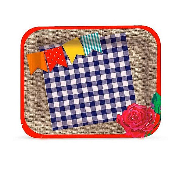 Bandeja Laminada Arraiá da Roça - 1 Un