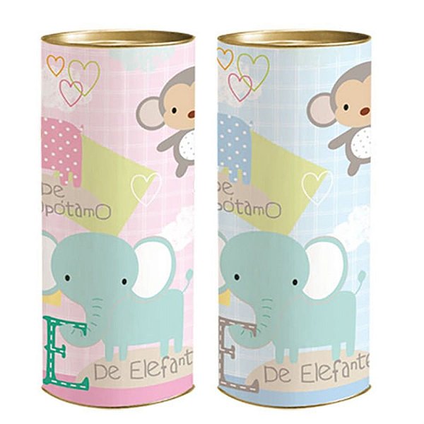 Lata Para Presente GG 29,5x11,5cm Abc Baby - 6 Un