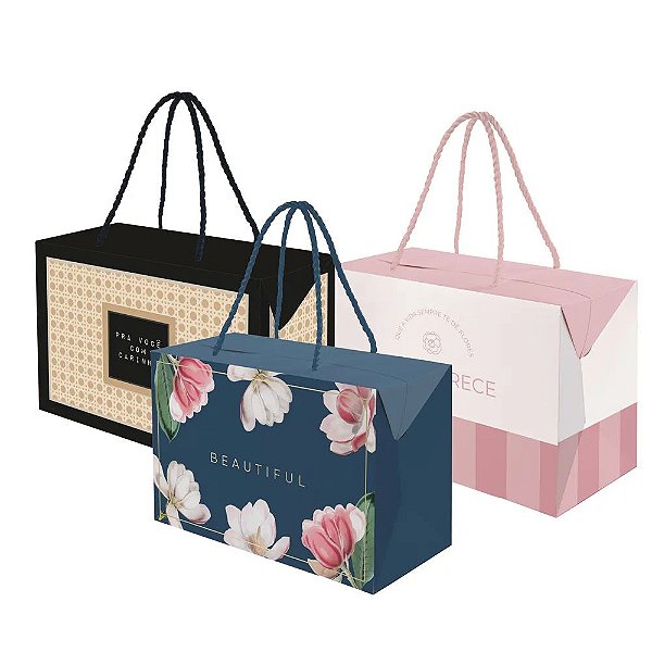 Caixa com Alça Prime Sortido P 23x10x14cm - 10 Un