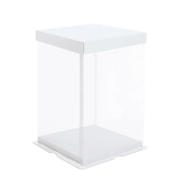 Caixa Para Bolo Branco 26x26x31cm - 1 Un