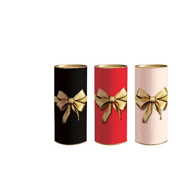 Lata Para Presente Rígida Laços Sortidos P 9x20cm - 6 Un
