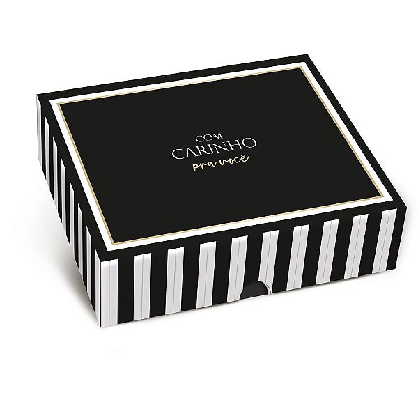 Caixa Retangular Tampa Fundo New Maison G 30x24x6cm - 10 Un
