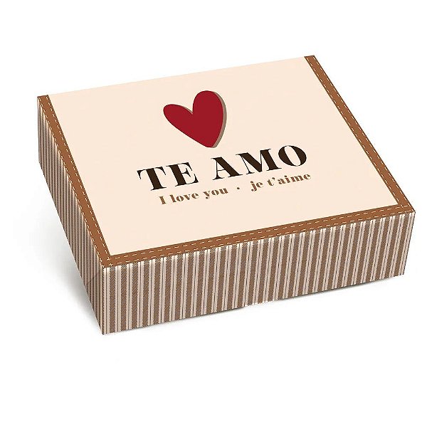 Caixa Retangular Tampa Fundo New L'Amour G 30x24x6cm - 10 Un