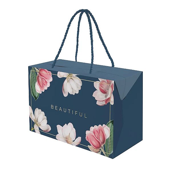 Caixa com Alça Prime Pretty Magnólia M 27x12x17cm - 10 Un