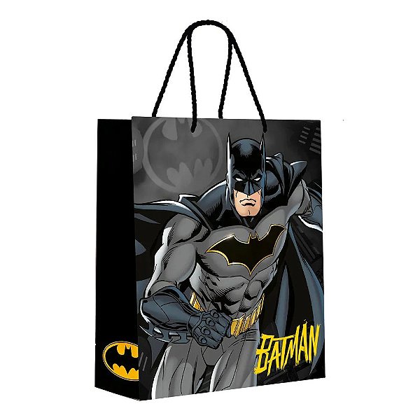 Sacola Premium Batman M 26x31x10cm - 10 Un