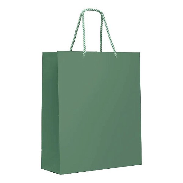 Sacola Premium Natural Green M 26x31x10cm - 10 Un