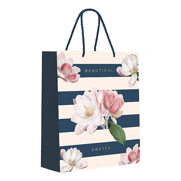 Sacola Premium Pretty Magnólia G 34x38x15cm - 10 Un