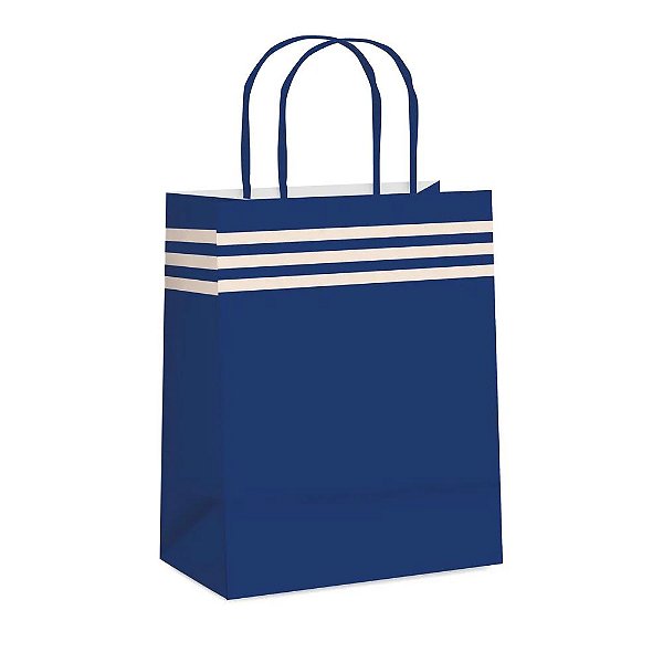 Sacola de Papel Polo Cobalto Azul G 32x26,5x13cm - 10 Un