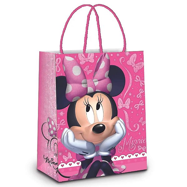 Sacola de Papel Minnie Shine G 32x26,5x13cm - 10 Un