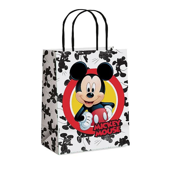 Sacola de Papel Mickey Forever M 26x19,5x9,5cm - 10 Un