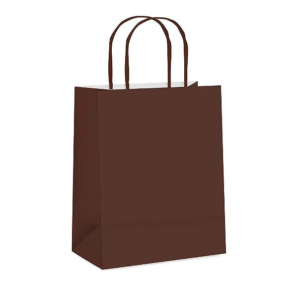 Sacola de Papel Marrom Garrafa 35x13x8cm - 10 Un