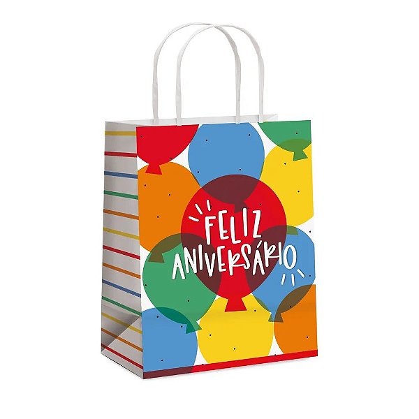 Sacola de Papel Festivo G 32x26,5x13cm - 10 Un
