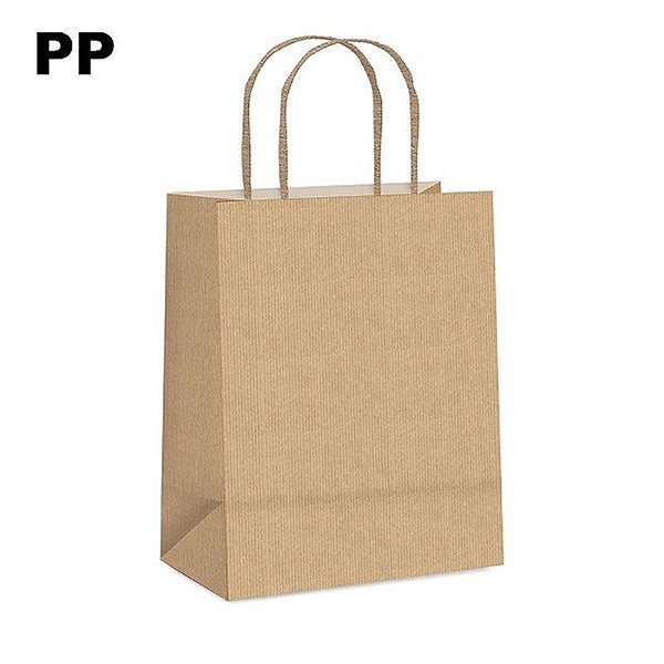 Sacola de Papel Econômico Liso Kraft PP 16x12x7cm - 50 Un