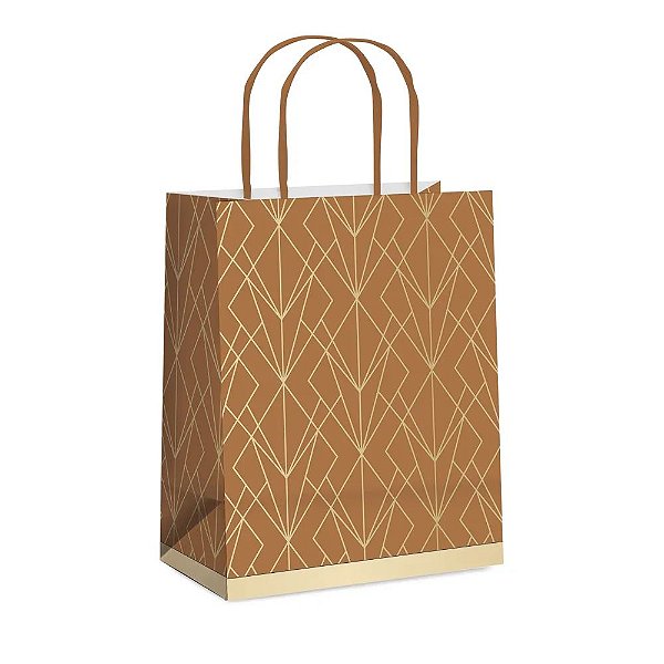 Sacola de Papel Stil Caramel M 26x19,5x9,5cm - 10 Un